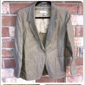Dries Van Noten blazer gold tan Linen blend